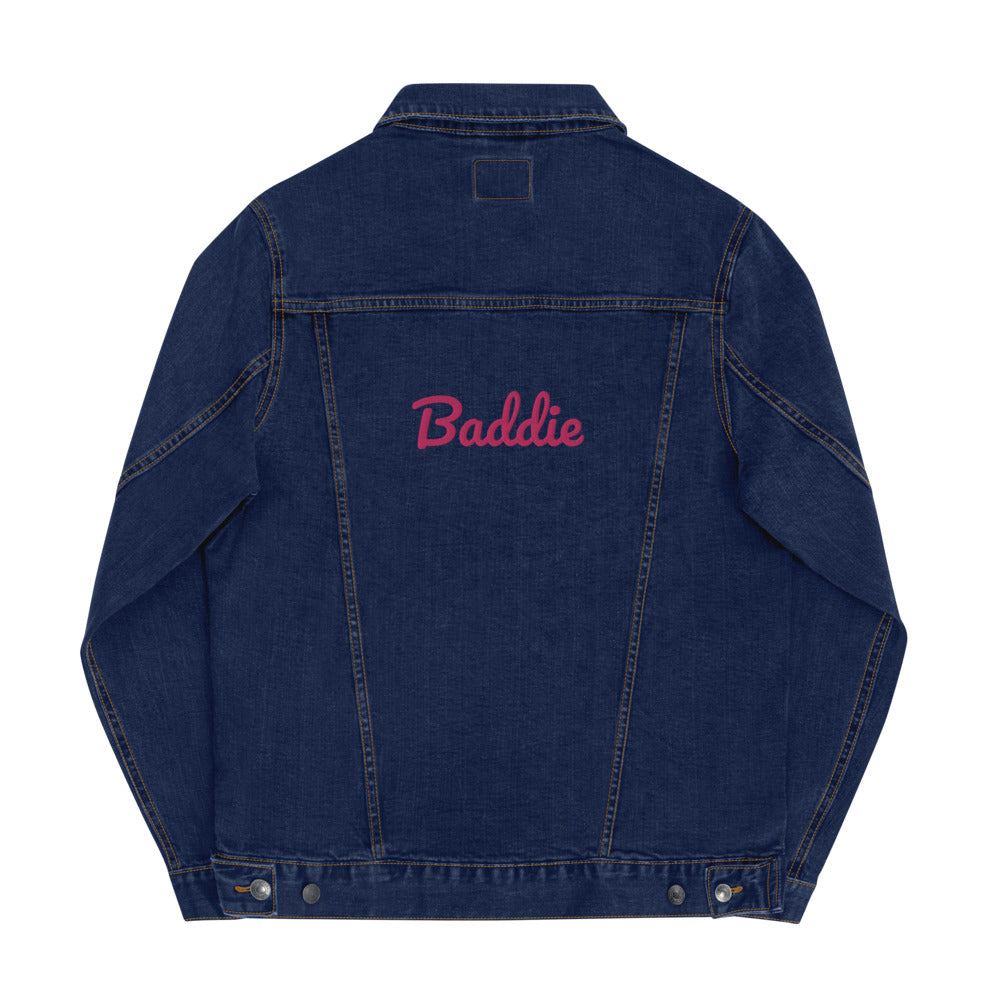 Baddie Embroidered Women's Denim Jacket